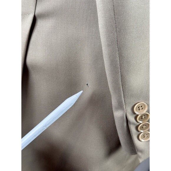 ISAIA Napoli Mens Blazer Brown Base S Aquaspider Super160s Wool Italian Suit 44L - Picture 9 of 16